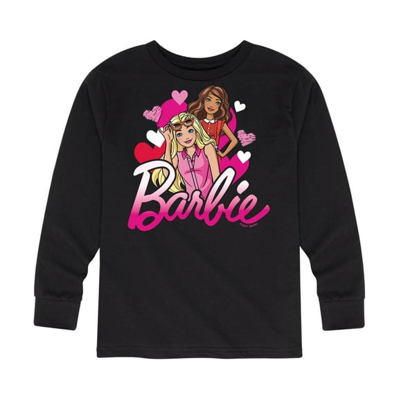 Barbie - Barbie Hearts - Toddler And Youth Long Sleeve Graphic T-Shirt
