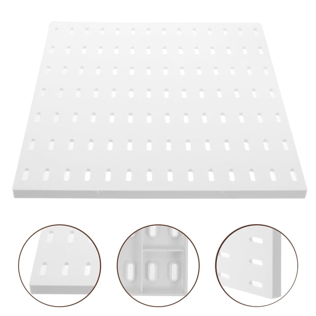 GETAJGHSD Peg Board Storage Rack Pegboard Panel Plastic White Sleek Wall Display 1Pack