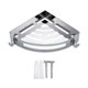 thumbnail image 1 of Rincón de baño estante triangular inodoro rack organizador drenaje espacio ahorro punzonado / punking baño con perchas mate plata Eigraketly HA011416-02B, 1 of 7