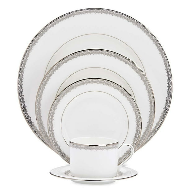Lenox Lace Couture Bone China 5 Piece Dinnerware Place Setting