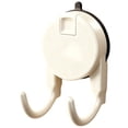 thumbnail image 2 of 2 Pcs Strong Suction Cup Hooks for Shower, Bathroom, Kitchen, Heavy Duty Hangers for Door Wreaths, Robe, loofah, Towel, Utensils, Removable Wall Hooks for Tile, Glass, Mirror （Beige）, 2 of 5