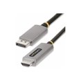 thumbnail image 1 of StarTech.com 6ft (2m) DisplayPort to HDMI Adapter Cable, 8K 60Hz, 4K 144Hz, HDR10, DP 1.4 to HDMI 2.1 Active Video Converter, DisplayPort Desktop to HDMI Monitor, M/M - DisplayPort to HDMI Cord (133DISPLAYPORTHDMI21) - Adapter cable - DisplayPort male to HDMI male - 6.6 ft - space gray - 4K support, 8K support, active, 1 of 8