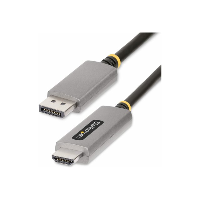 StarTech.com 6ft (2m) DisplayPort to HDMI Adapter Cable, 8K 60Hz, 4K 144Hz, HDR10, DP 1.4 to HDMI 2.1 Active Video Converter, DisplayPort Desktop to HDMI Monitor, M/M - DisplayPort to HDMI Cord (133DISPLAYPORTHDMI21) - Adapter cable - DisplayPort male to HDMI male - 6.6 ft - space gray - 4K support, 8K support, active