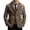 Khaki, variant on DGMIOCS Men's Corduroy Western Print Blazer Vintage Single Button Coat Long Sleeve Jacket with Pockets Navy L