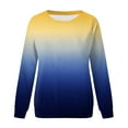 thumbnail image 4 of Tthxqing Women Gradient Printed Sweatshirts Trendy Graphic Crew Neck Pullovers Causal Fall Drop Shoulder Long Sleeve Tops Tshirts Yellow XXL, 4 of 4
