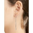 thumbnail image 5 of Forever Facets 18K Gold Over Sterling Silver Paperclip Leverback Earrings, 5 of 6