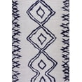 thumbnail image 1 of Ladole Rugs Grant Shaggy Casablanca Contemporary Abstract Big Runner Area Rug in Dark Blue White 2'7" x 9'10", 1 of 4