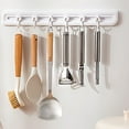 thumbnail image 2 of Bdday Kitchen Storage Rack Behind The Door Hooks Non-Stick Hooks No Hole Hooks Kitchen Hooks Sliding Regulateable Spacing Feature Door Hanger, 2 of 6
