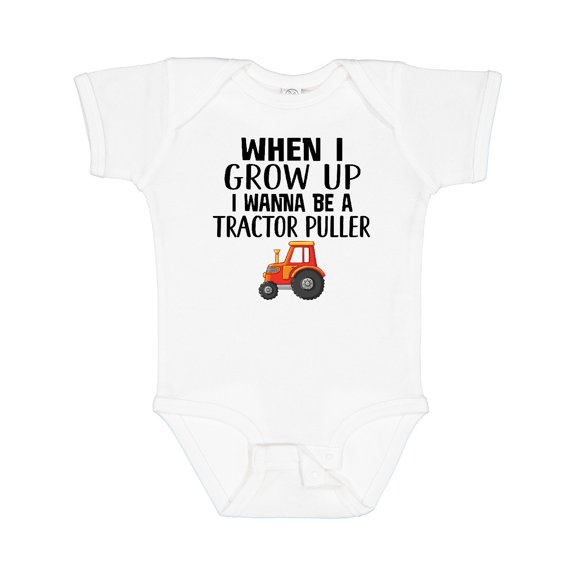 Inktastic Power Pulling Future Tractor Puller Boys or Girls Baby Bodysuit