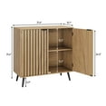 thumbnail image 3 of Semiocthome Sideboard Cabinet with 2 Fluted Doors and 1 Adjustable Shelves for Dining Room, Natural, 3 of 8