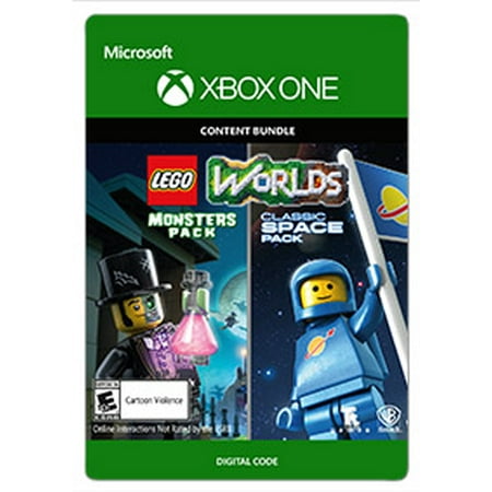 LEGO Worlds Classic Space Pack and Monsters Pack Bundle, Warner Bros, Xbox One, [Digital (Best Xbox Classic Games)