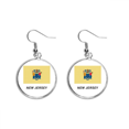 thumbnail image 1 of New Jersey Contours Flag State America Ear Dangle Silver Drop Earring Jewelry Woman, 1 of 3