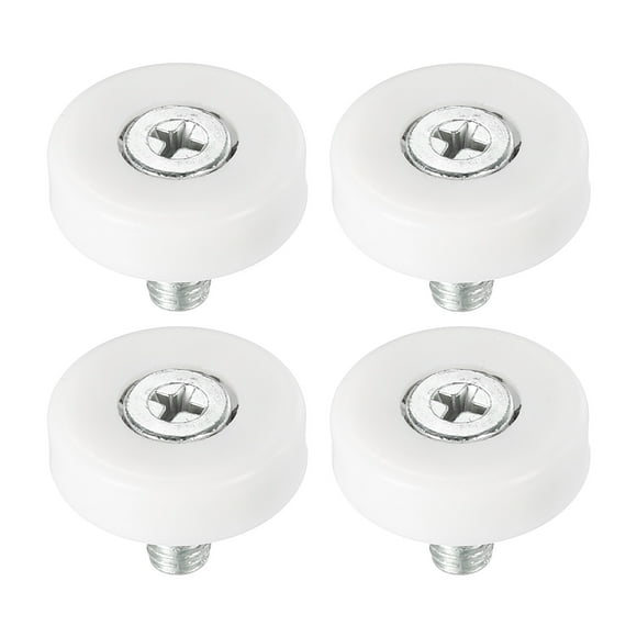 Rodillos de Cajón Uxcell de 22mm, 4 Ruedas de Polea de Plástico para Reemplazo de Cajón con Rodamiento