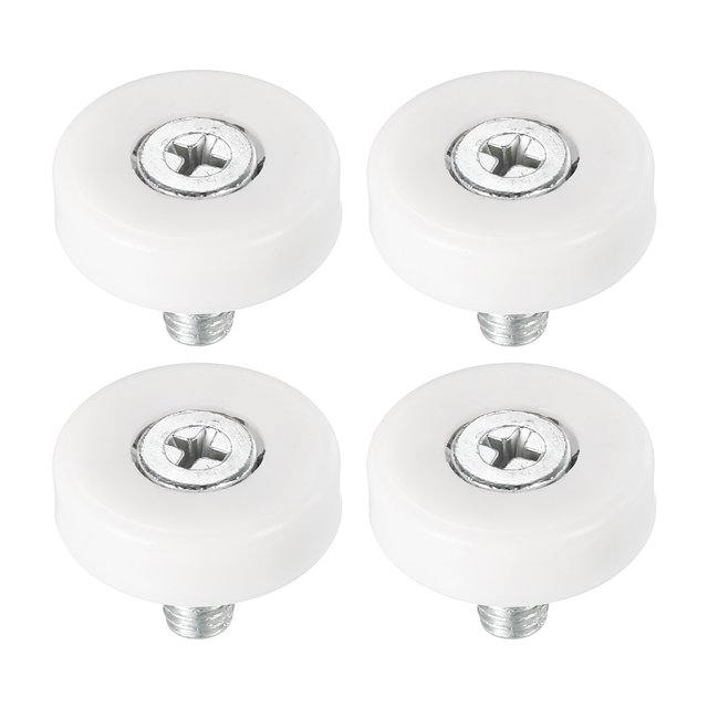 Rodillos de Cajón Uxcell de 22mm, 4 Ruedas de Polea de Plástico para Reemplazo de Cajón con Rodamiento