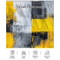 thumbnail image 7 of Abstract Color Block Bed Skirt California King Size 16" Drop Yellow Block Gradient Gray Modern Ruffled Wrap Around Bed Skirts Adjustable Elastic Bedskirt Dust Ruffle for California King Size Bed, 7 of 7
