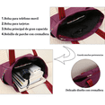 thumbnail image 3 of Bolso Mano Tote Bolsa Mochila Mujer Gran Capacidad Ligero Xtellar morado, 3 of 3