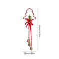 thumbnail image 3 of Adorno colgante de campana para manillas de puerta de Navidad | Decoración colgante de hierro forjado rojo para chimenea, ventanas, árbol de Navidad | Sonido único de jingle de 13,77"x4,33",, 3 of 6
