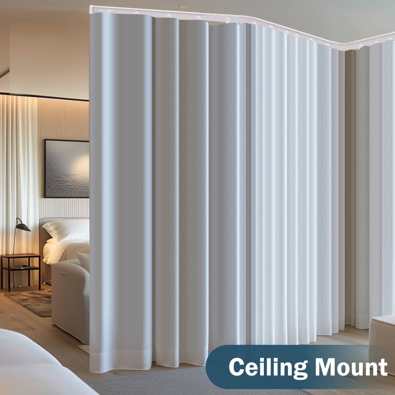 Sliding Divider Rails Bay Window Track Flexible Bendable Ceiling Curtain Track - 8FT Room ...