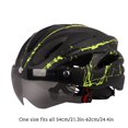 thumbnail image 7 of Jooan Bike Helmet for Men Women with Safety Led Back Light Detachable Magnetic Goggles Visor Mountain & Road Bicycle Helmets Adjustable Adult Cycling Helmets, Black Green, 7 of 7
