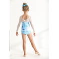 thumbnail image 5 of Valcatch Kid Girls Gymnastics Leotards Set Long Sleeve Sparkly Dance Biketards with Shorts Ballet Outfit for 5-12 Years, 5 of 8
