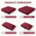 thumbnail image 3 of 9p Outdoor Cushions Waterproof and Replacement Patio Furniture Cushions for 4-seat Sectional Rattan Conversation Set, Fits Outdoor Sectional Sofa Couch and Chair Set of 4, 3 of 7