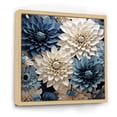 thumbnail image 2 of Designart "Symphonic Harmony Of White And Blue Dahlias" Dahlia Floater Framed Canvas Wall Art, 2 of 5