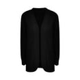thumbnail image 5 of Honeeladyy Fall Winter Women’s Open Front Long Sleeve Loose Slouchy Waffle Chunky Knit Cardigan Sweater with Pockets Black XXL, 5 of 5