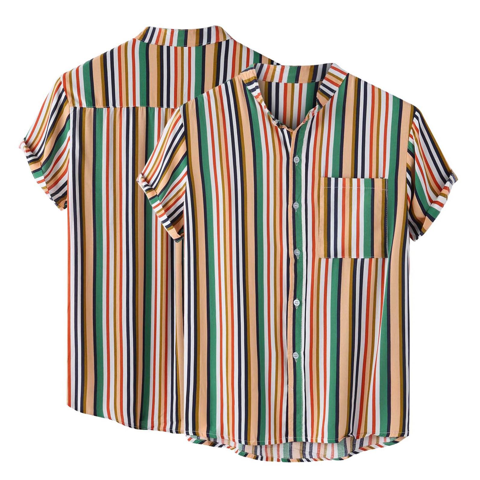 Vacation Striped Shirts Casual 