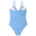 thumbnail image 5 of REORIAFEE Women's Plus Size Bathing Suit One Piece Swimsuit Tropical Bathing Suits Padded Without Underwire Bikini Deep V One Piece Swimsuit Sky Blue XXL, 5 of 8