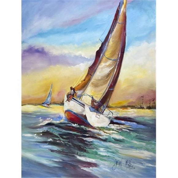 Horn Island Sailboat Race Flag Garden Size