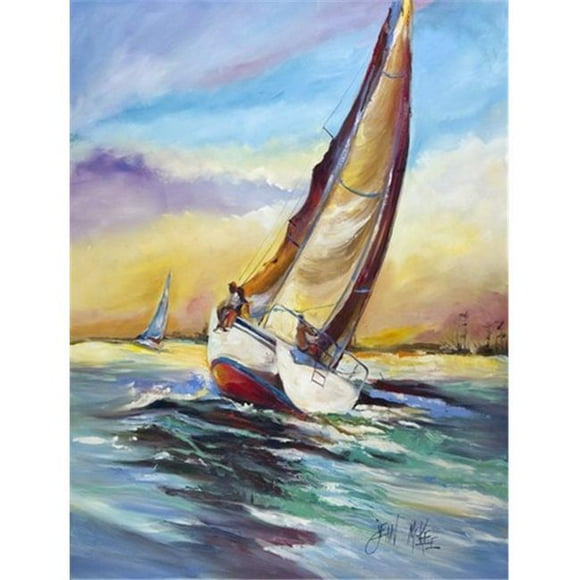 Horn Island Sailboat Race Flag Garden Size