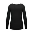 thumbnail image 2 of M&M SCRUBS Women's Long Sleeve Scoop-Neck T-Shirt Under Scrub (Black, X-Large), 2 of 5