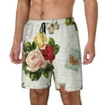 thumbnail image 2 of Haiem Vintage Bike Flower Butterfly Mens Swim Trunks with Compression Liner 2 in 1 Swimming Shorts Stretch Swimwear Quick Dry,Board Shorts-Medium, 2 of 9
