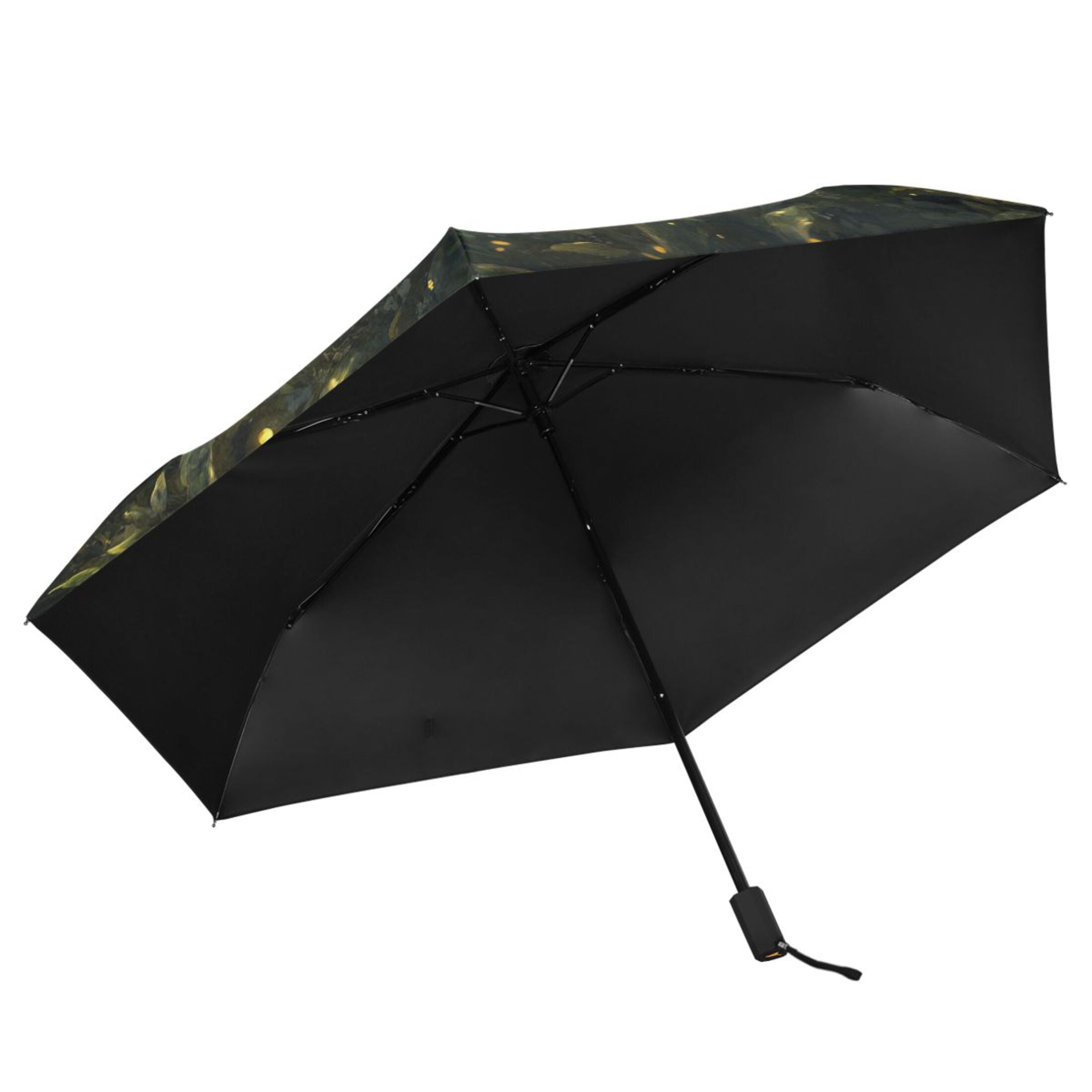 Leopards in Moonlight Jungle All Weather Umbrella Triple Folding Parasol 6 Ribs UV Protection Portable