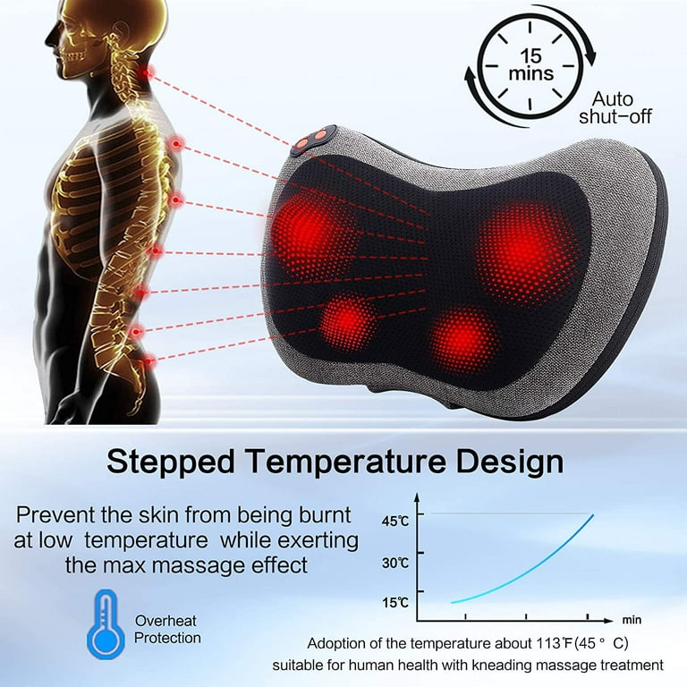 Shiatsu Neck and Back Massager with Soothing Heat - Deep Tissue 3D Kneading Massage  Pillow, 1 pc - Fry's Food Stores