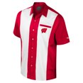thumbnail image 2 of Men's Colosseum Red Wisconsin Badgers Strike Bowling Button-Up Shirt, 2 of 3