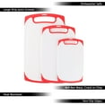 thumbnail image 3 of Classic Cuisine 3-Piece Plastic Cutting Boards with Juice Groove (Red), 3 of 6