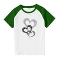 thumbnail image 3 of Blusas y camisas de manga corta con cuello redondo para niños y niñas, blusa de manga corta con estampado de cuello redondo, 3 of 7