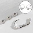 thumbnail image 1 of Pendientes de moda, pendientes de aro circular, aros, conjuntos de pendientes, pendientes de aro de oro para mujer, de cumpleaños, joyería, reg Platino Yinane Aretes de aro, 1 of 8