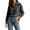 Black women collared button down shirt a1, variant on Tusihei Women's Collared Long Sleeve Button Down Shirt Work Top with Pocket Casual Solid Blouse Fall Spring Office Tunic Tee, Black L