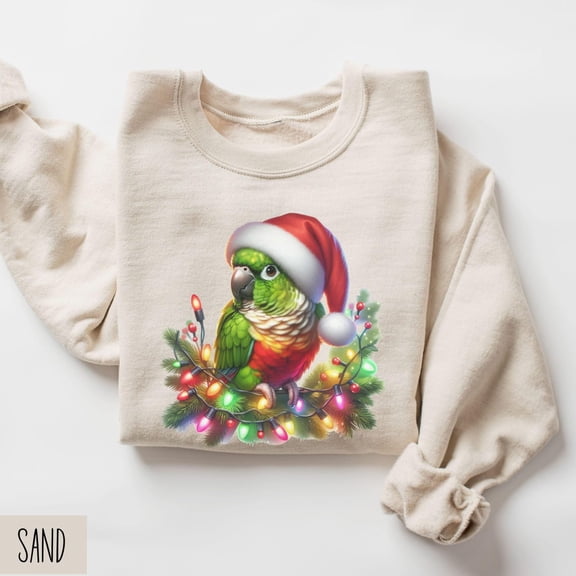 Bird Sweatshirt, Bird Lovers, Sweater, Shirt, Birding, Green Conure, Cute Sweater All Size S-5Xl