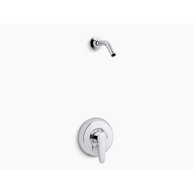 Kohler K-TLS98009-4-CP July Rite-Temperature Shower Valve Trim with Lever Handle, Less Showerhead - Polished Chrome