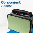thumbnail image 7 of Case-it The Mighty Zip Tab Zipper Binder - 3 Inch O-Rings - 5 Color Tab Expanding File Folder - Multiple Pockets - 600 Sheet Capacity - Comes with Shoulder Strap - Key Lime D-146, 7 of 7
