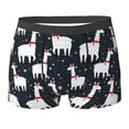 thumbnail image 6 of Men's Boxer Briefs, cute alpacas Lamas snowflakes black Soft Comfy Mens Underwear Boxer Briefs Breathable With Widen Waist, 6 of 7