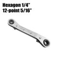 thumbnail image 2 of Air Conditioner Refrigeration Ratcheting Service Wrench Hexagon Bit Adapter Tool, 2 of 9
