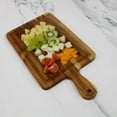 thumbnail image 2 of EcoDecors 15.5" x 8.5" Edge Grain FSC Teak Cutting Board with Handle, 2 of 8