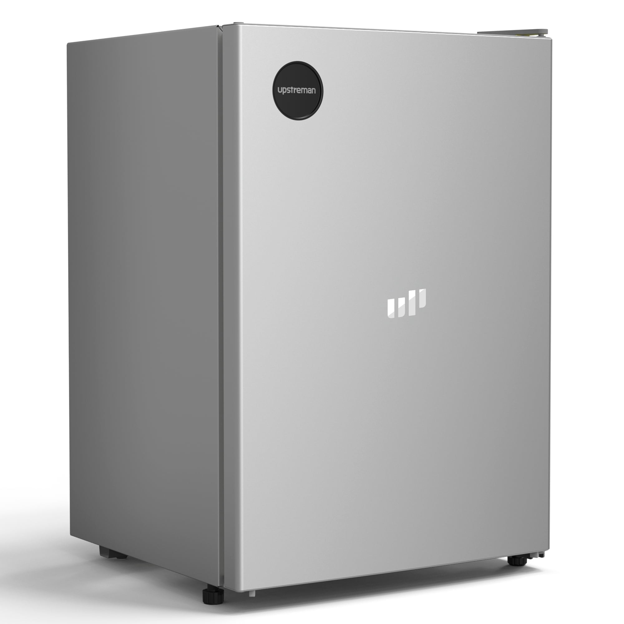 Upstreman 2.5 Cu ft Mini Fridge Without Freezer, Single Door Small Refrigerator No Freezer, Freezerless All-Refrigerator Cooler for Kitchen Office Bedroom Dorm, Silver CR26
