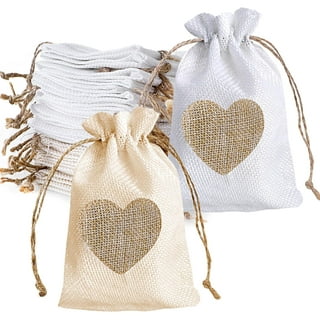 small burlap gift bags
