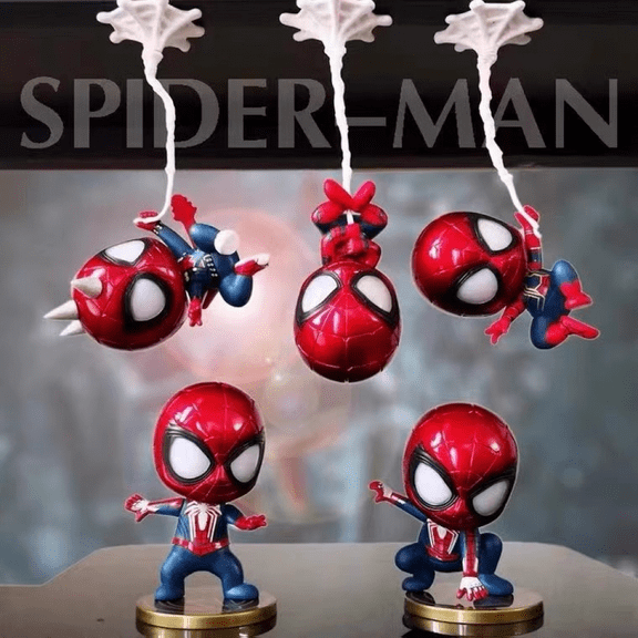 ZHZIYAG 5Pcs Spider-Man Car Dashboard Rear View Mirror Hanging Ornament, Party Decorations Gift WW728#1699
