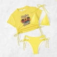 thumbnail image 4 of Kcodviy Maillots de Bain Européens pour Femmes avec Soutien de Poitrine, Bikini pour Femmes, Imprimé Séparé, Trois Pièces, Haut de Bikini Tournesol avec Short de Bikini, Haut de Bain Filet Rouge Écran Solaire pour Femmes, à Armatures, Liage, Maillots de Plage, 4 of 8
